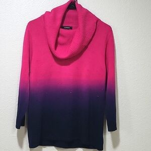 Elementz Womens cowl neck ombre knit sweater size Medium